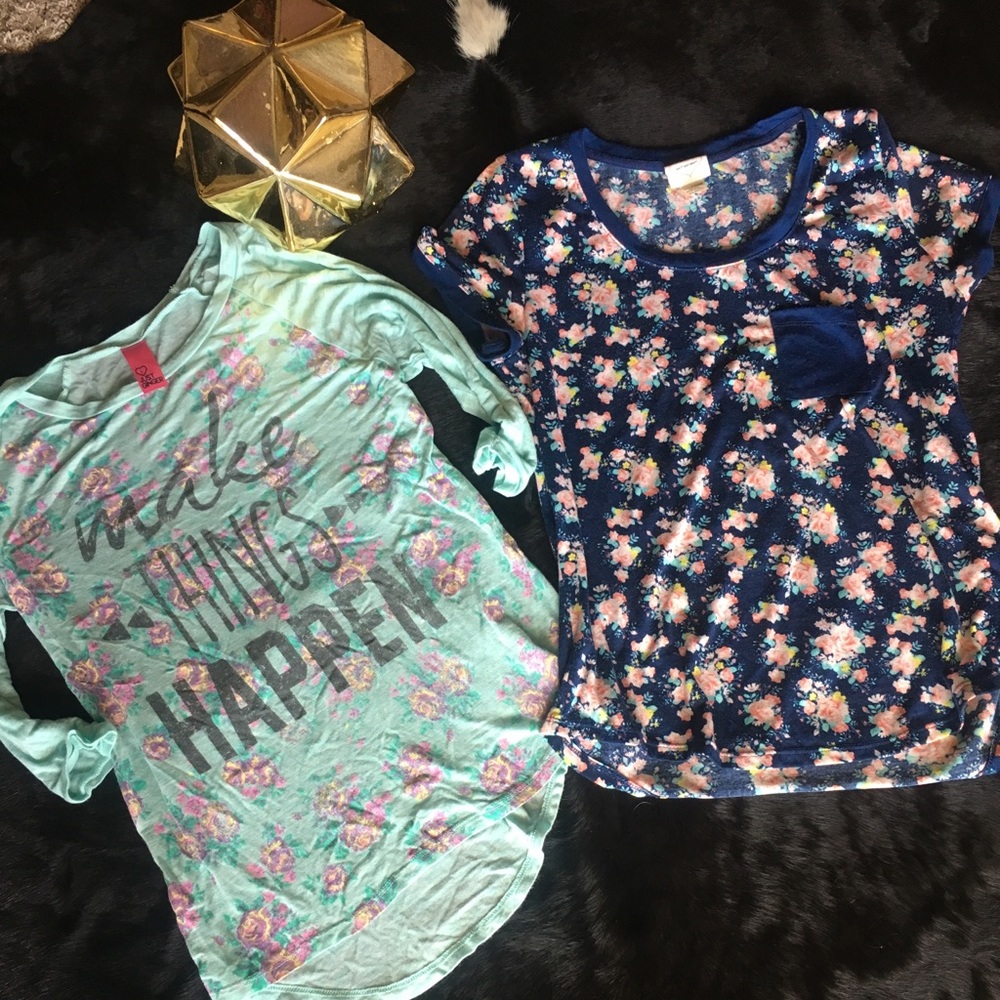 Flowered shirt bundle! 3/4 sleeve NEVER WORN!!